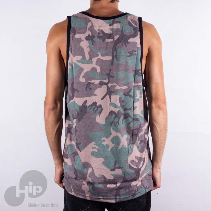 Regata Drop Dead Guerrilha Camuflado Verde