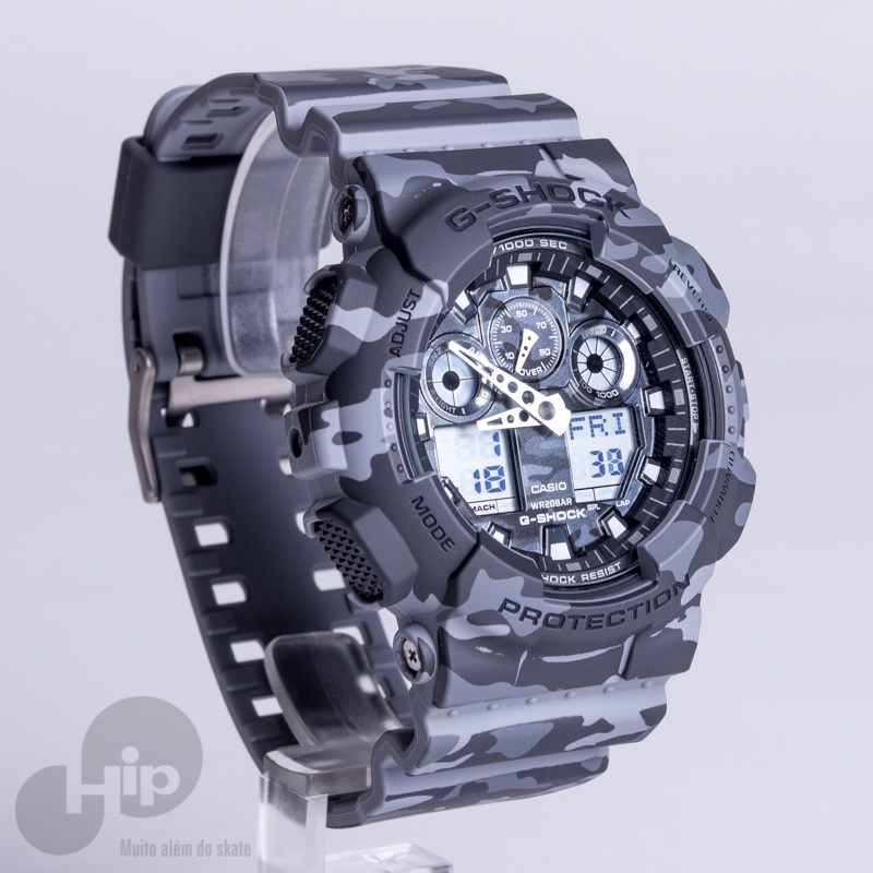 Relgio G-Shock Ga-100Cm-8Adr Camuflado Cinza