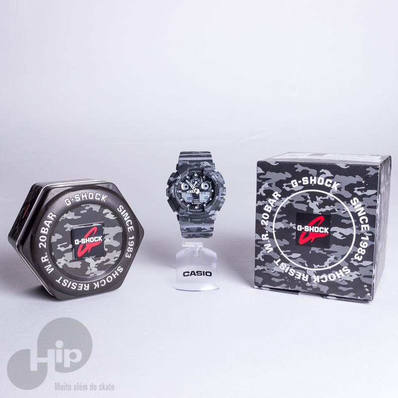 Relgio G-Shock Ga-100Cm-8Adr Camuflado Cinza