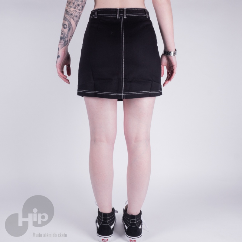 Saia Vans N The Know Skirt Preta