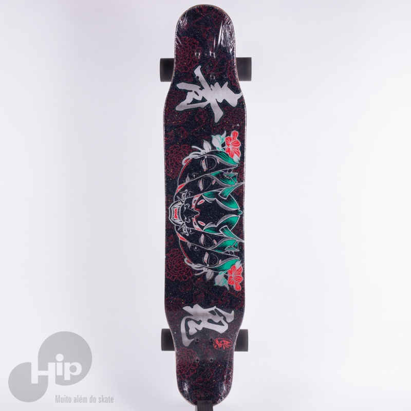 Skate Longboard Boundless Hannya Dark Preto