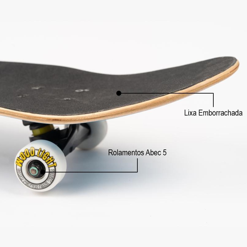 SKATE MONTADO WOOD LIGHT POMBA INICIANTE