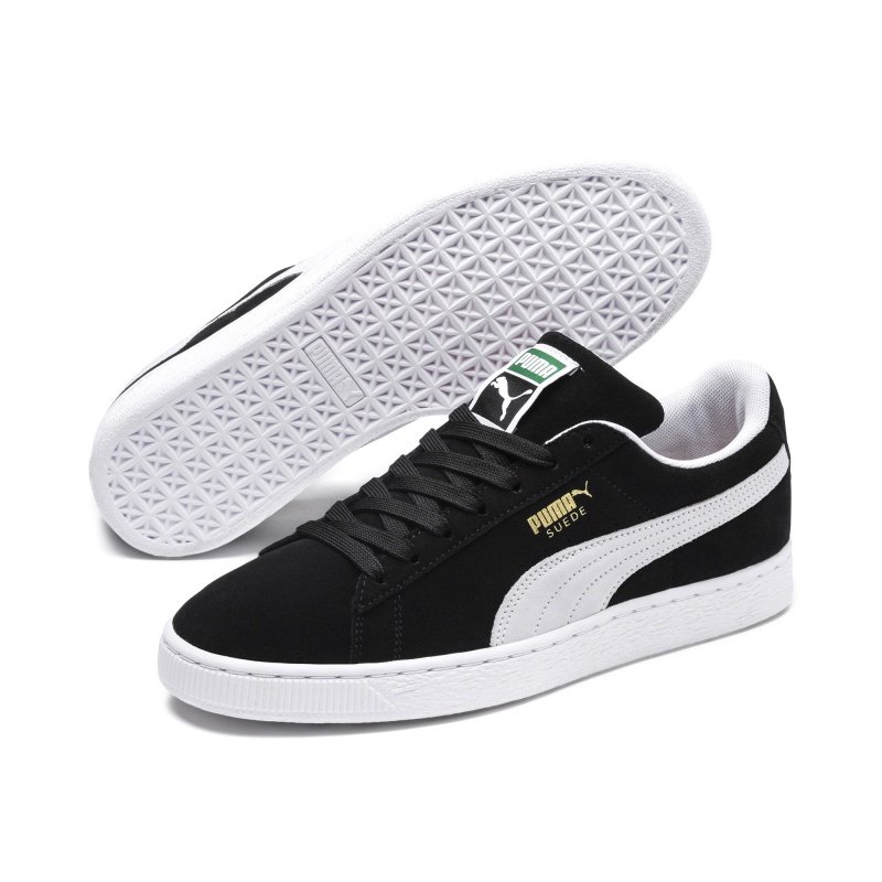 puma suede com cadarço branco