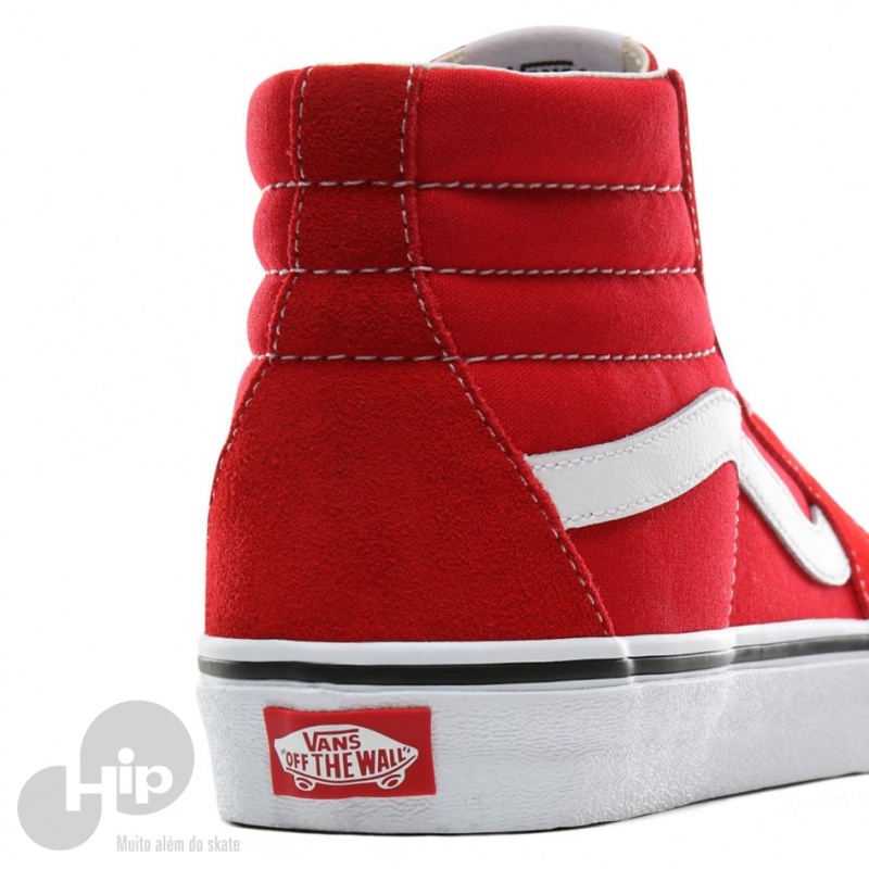 tenis vans vermelho cano alto
