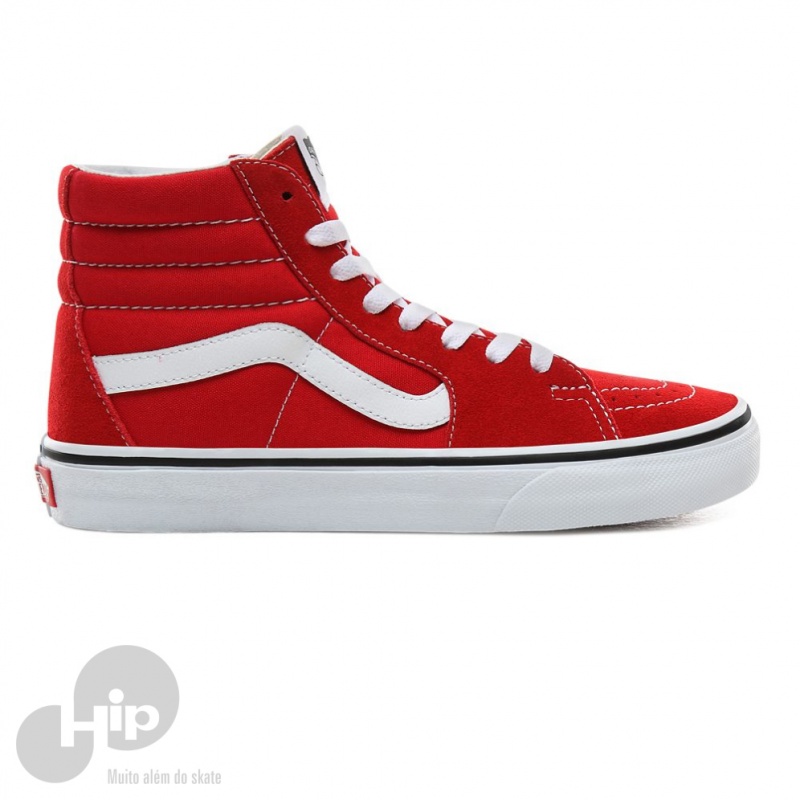 vans vermelho cano alto