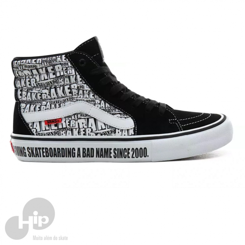 Tnis Vans X Baker Sk8-Hi Pro Preto