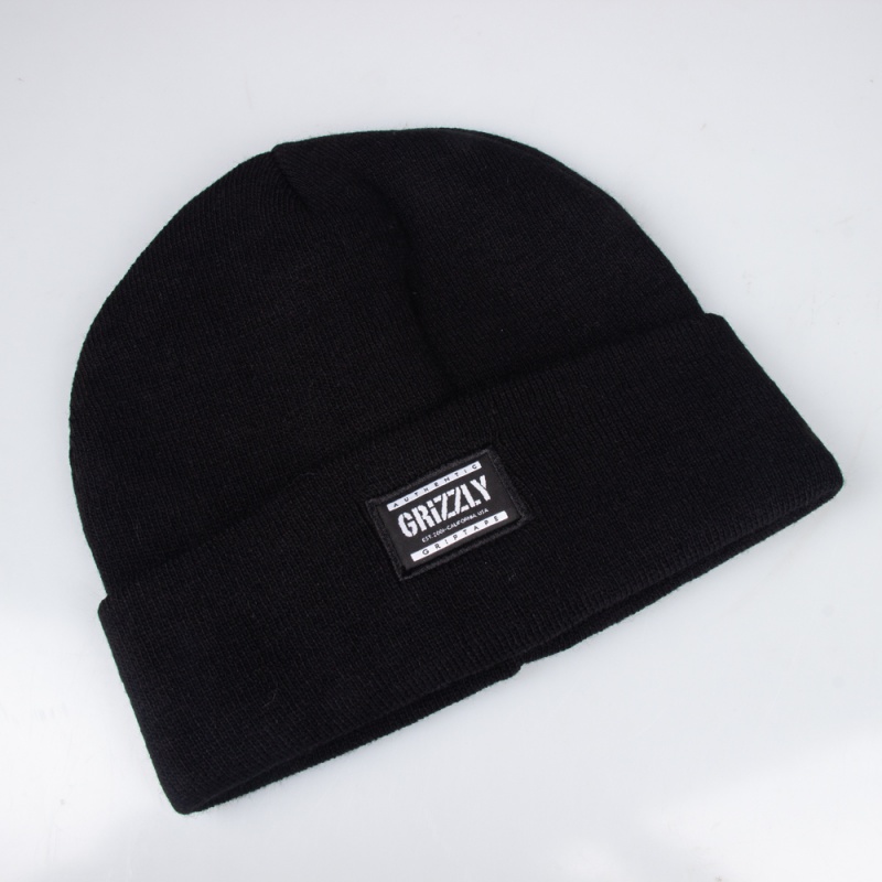 Touca Grizzly Labeled Preto