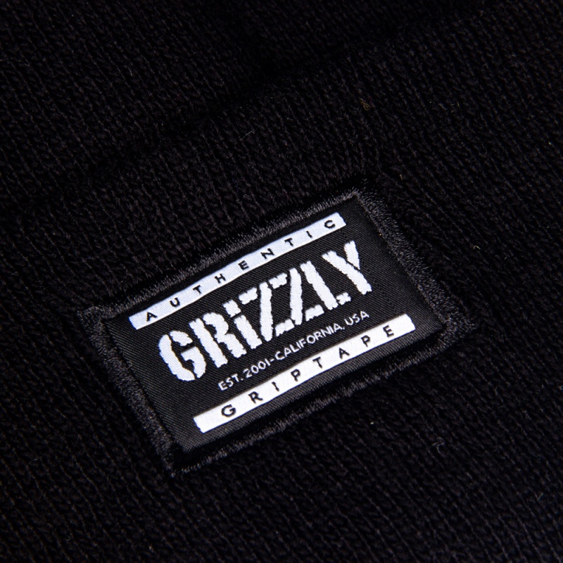 Touca Grizzly Labeled Preto