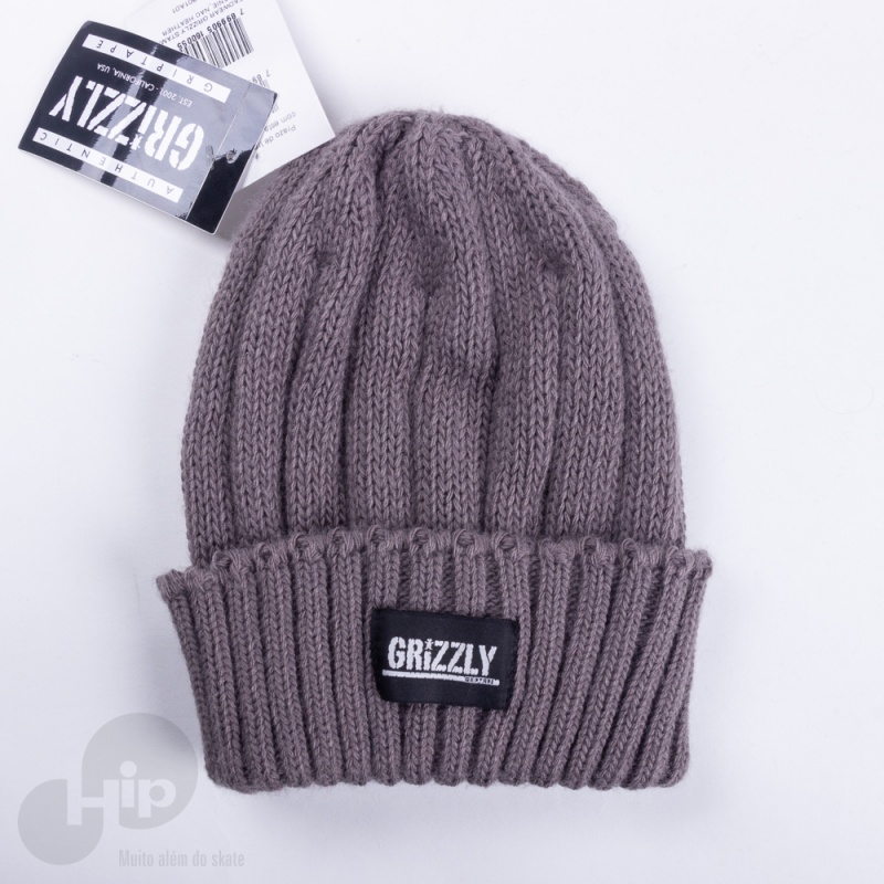 Touca Grizzly Stamp Beanie Cinza Escuro