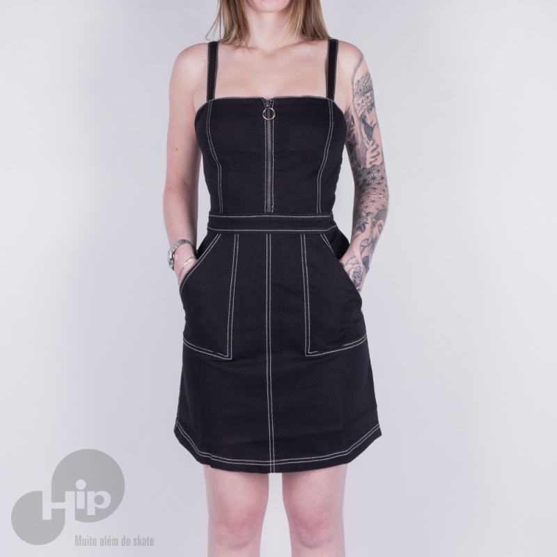 Vestido shop vans preto
