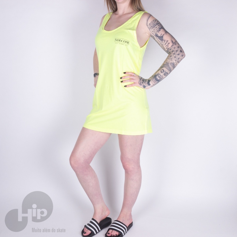 Vestido Volcom Neon And On Amarelo