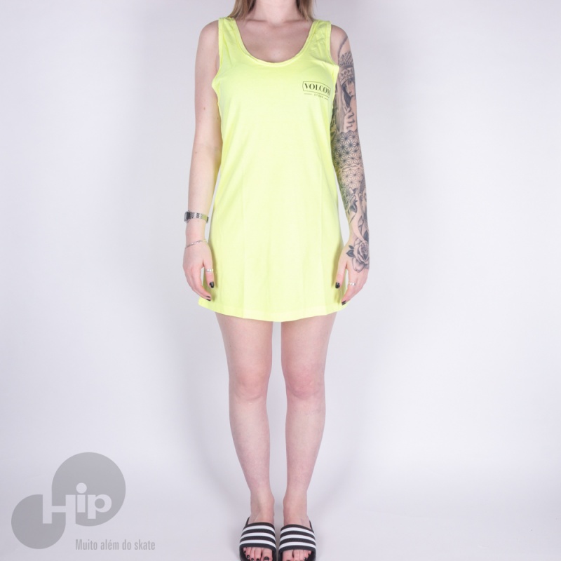 Vestido Volcom Neon And On Amarelo