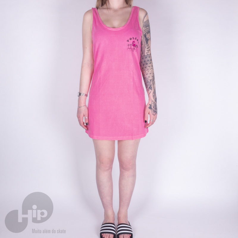 Vestido Volcom Neon And On Rosa