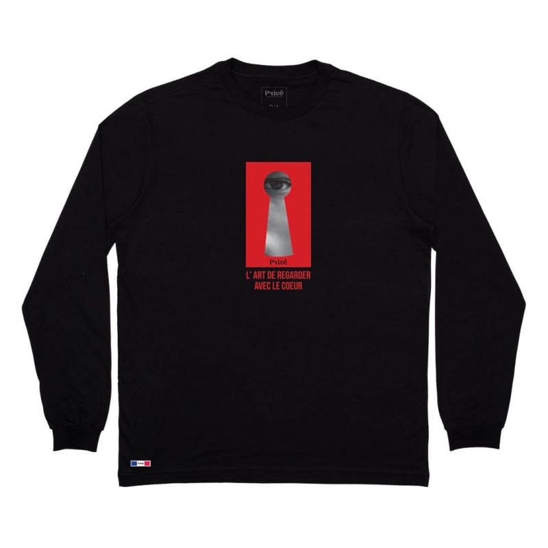 Camiseta Manga Longa Prive Regarder Preto