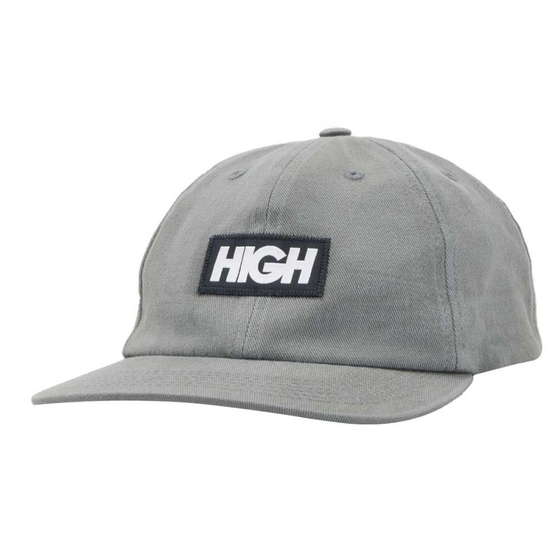 Bon High Bleached 6 Panel Logo Cinza