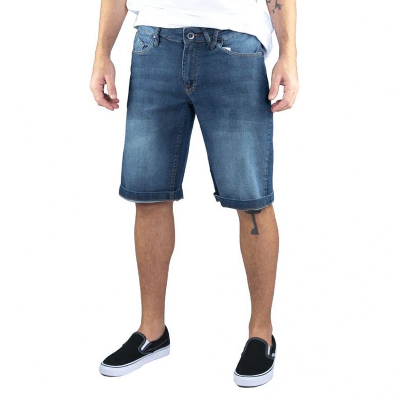 Bermuda Volcom Jeans Azul Claro