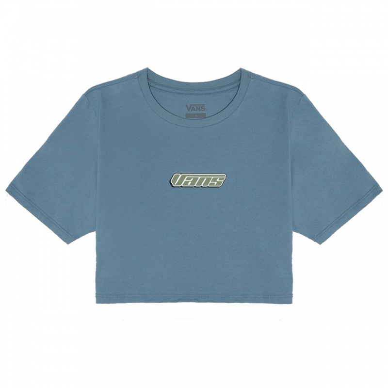 Blusa Vans Retro V Crew Crop II Azul