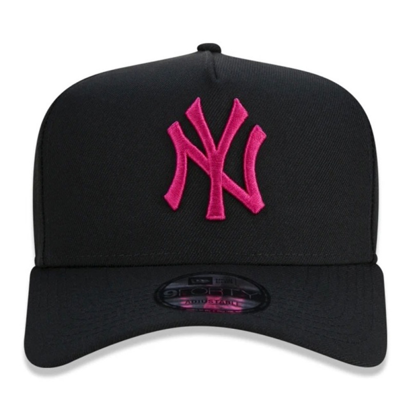 Bon New Era 940 Yankees Preto e Rosa