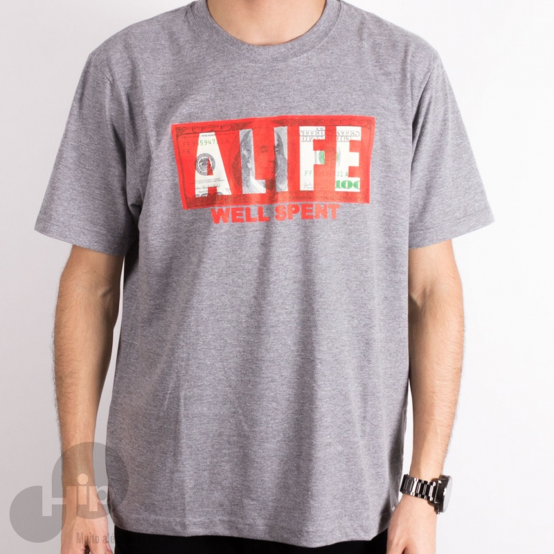 Camiseta Alife Spent It Cinza