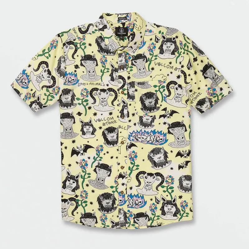 Camisa Volcom Ozzie Amarelo