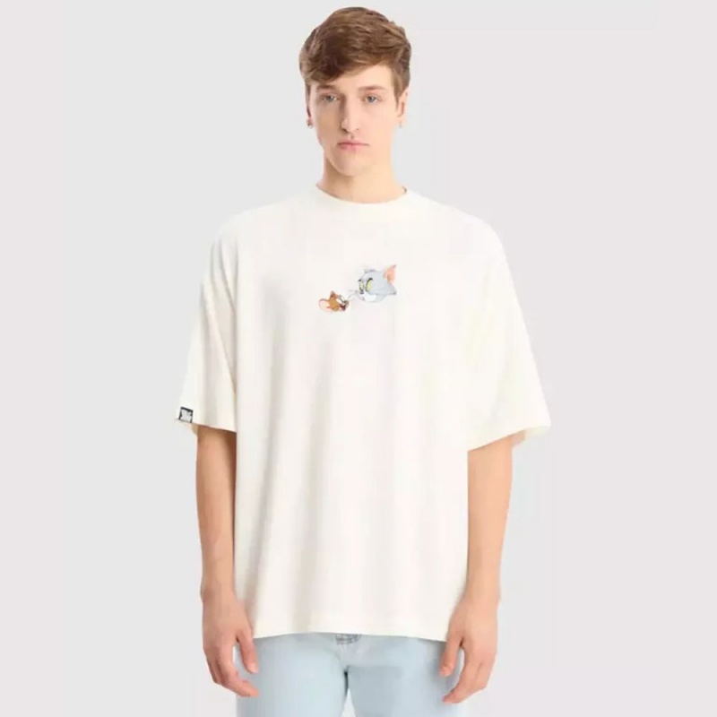 Camiseta Baw x Tom e Jerry Bege