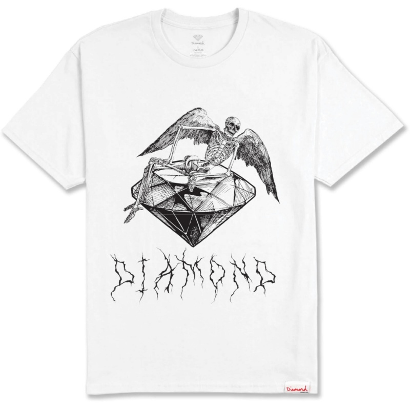 Camiseta Diamond Skulls e Diamonds Branco