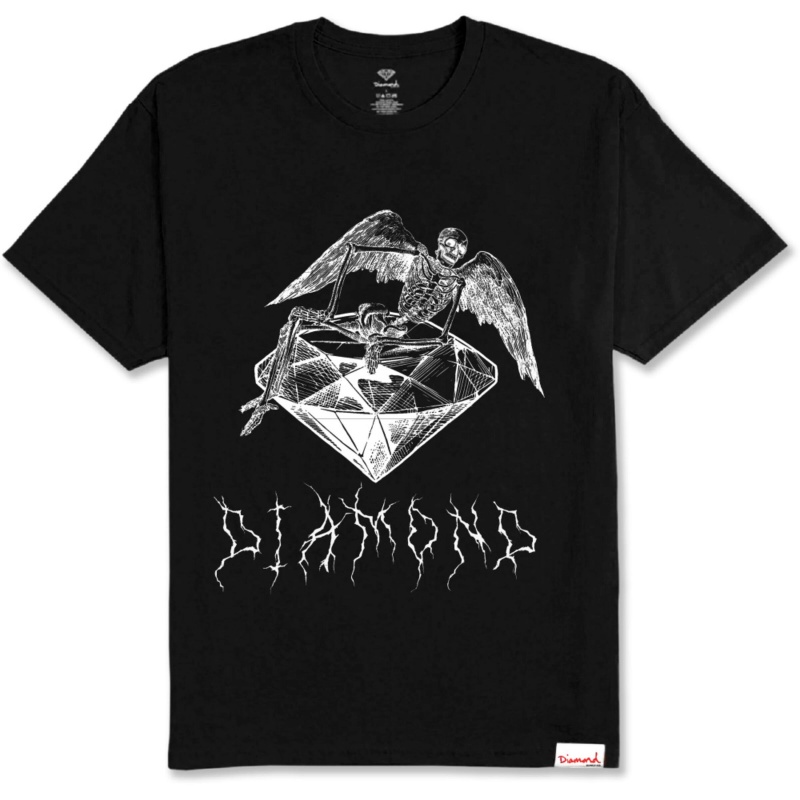 Camiseta Diamond Skulls e Diamonds Preto