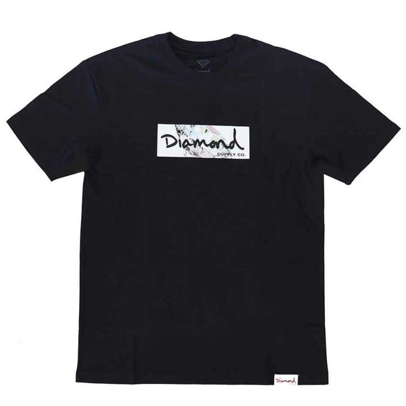 Camiseta Diamond Clear Box Logo Preto