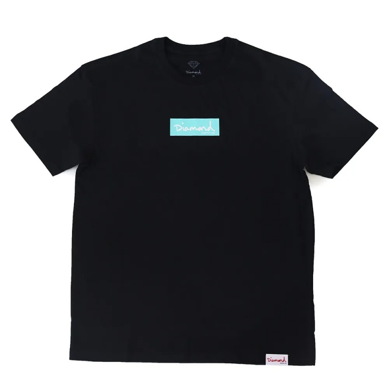 Camiseta Diamond Og Script Mini Box Logo Preto