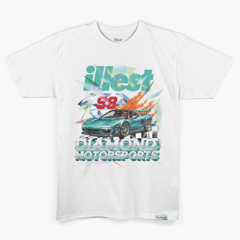 Camiseta Diamond x Illest Motorsports Branco