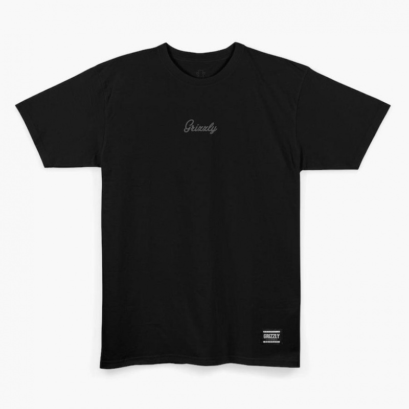 Camiseta Grizzly Mini Script Preto