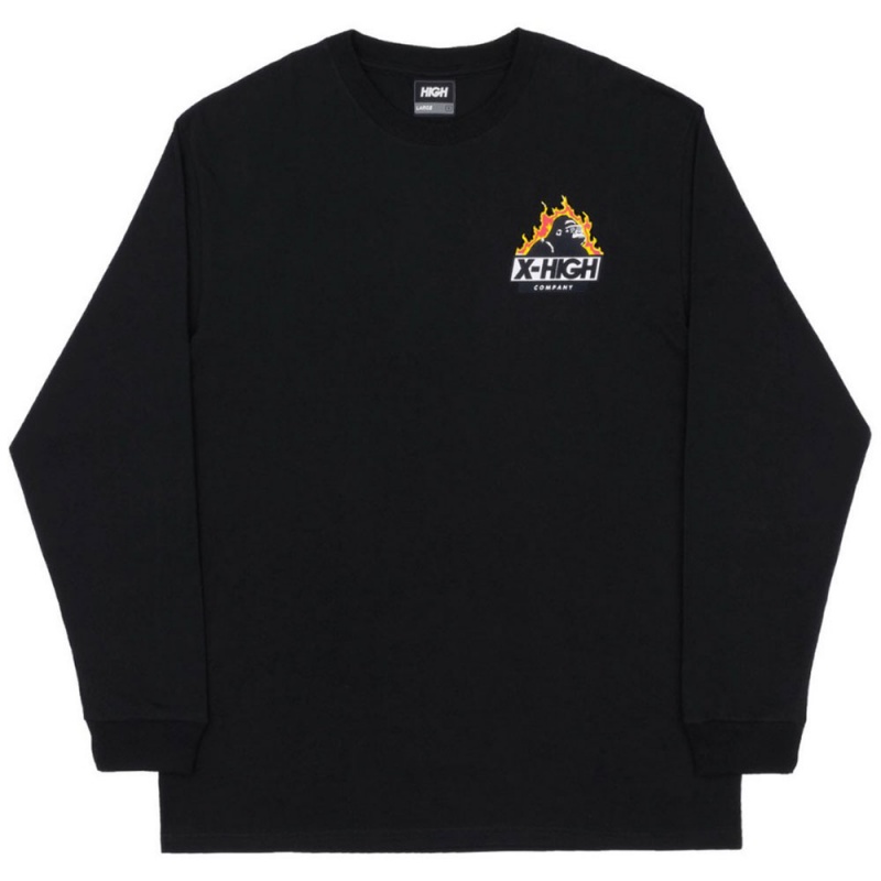 Camiseta Manga Longa High Logo X-High Preto