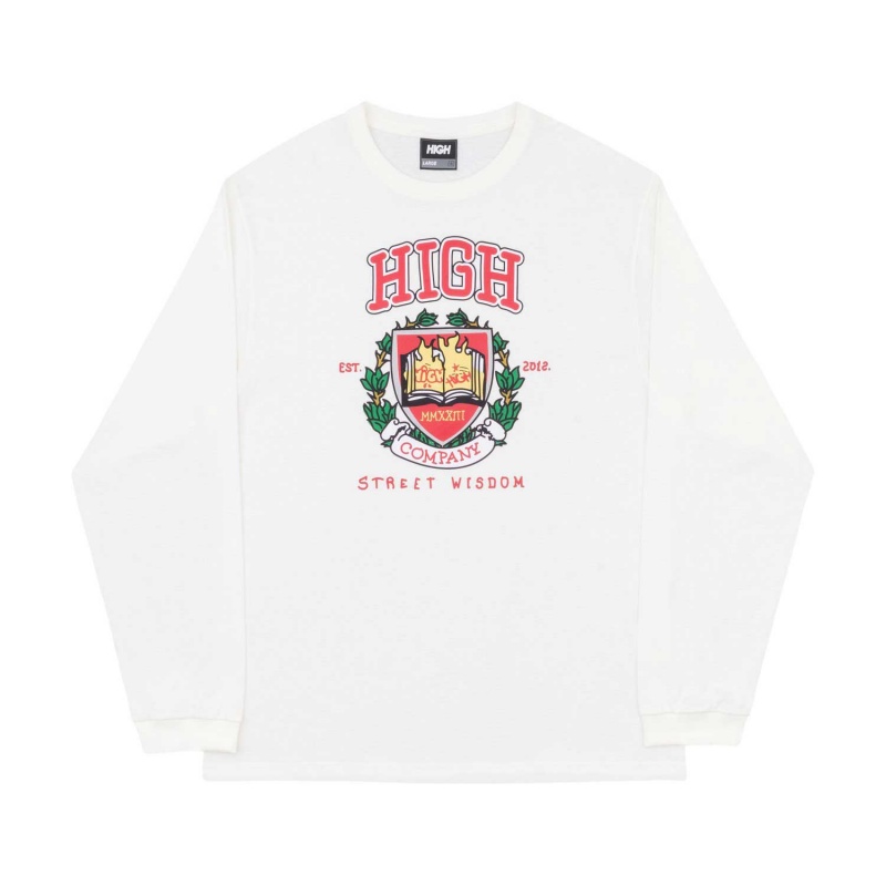 Camiseta Manga Longa High University Branco