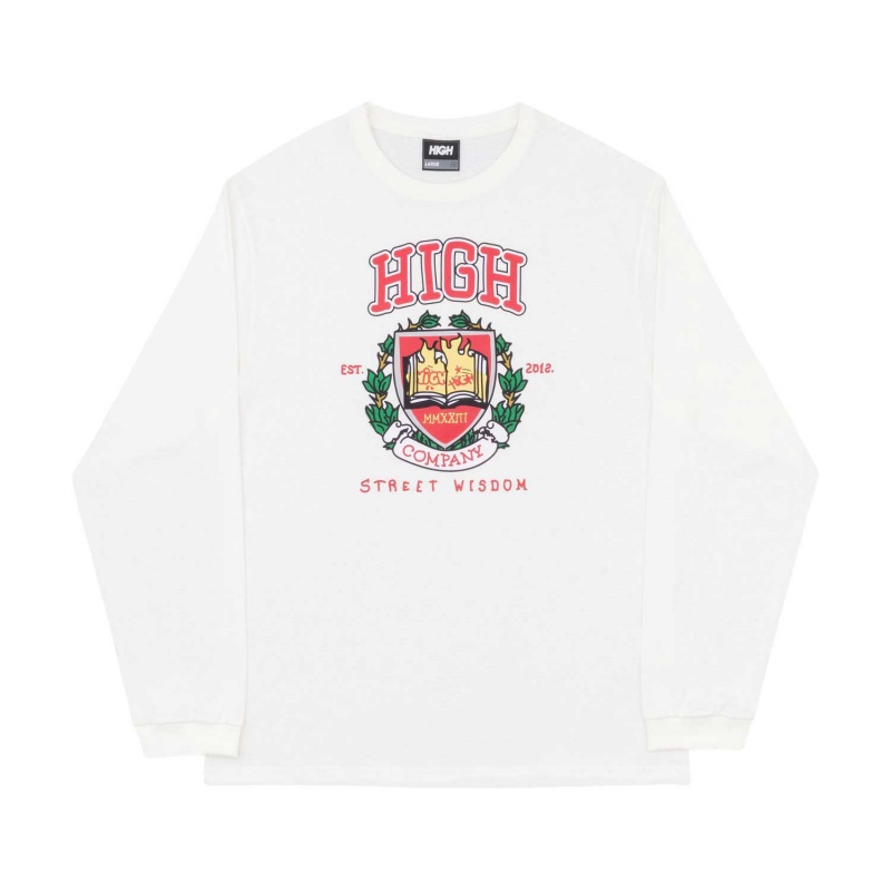 Camiseta Manga Longa High University Branco