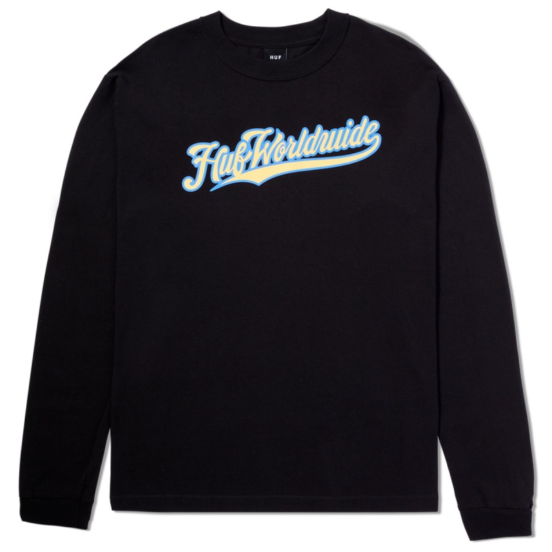 Camiseta Manga Longa Huf Crackerjack Preto