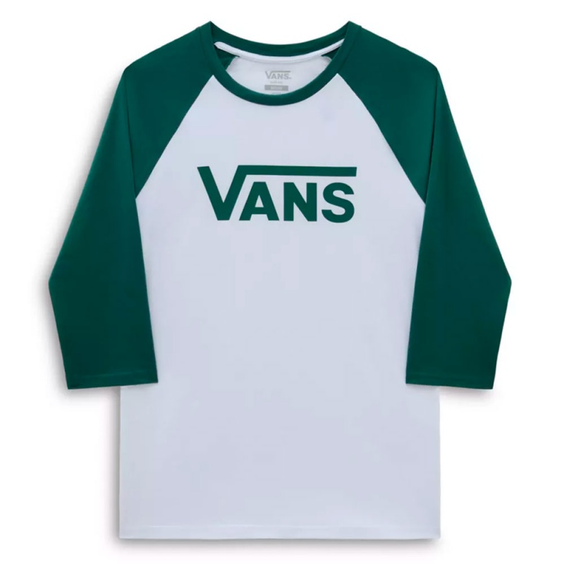 Camiseta Manga Longa Vans 3/4 Classic Raglan Branco