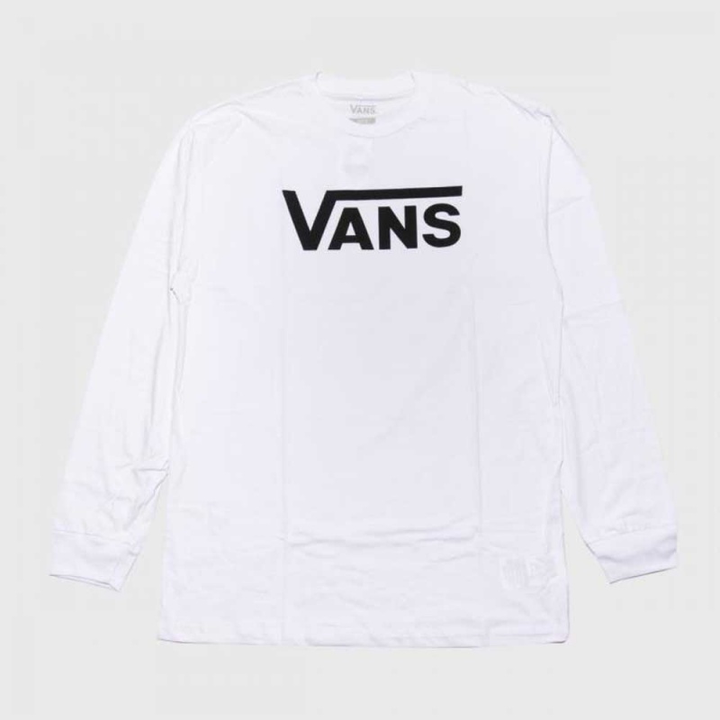 Camiseta Manga Longa Vans Classic Branco