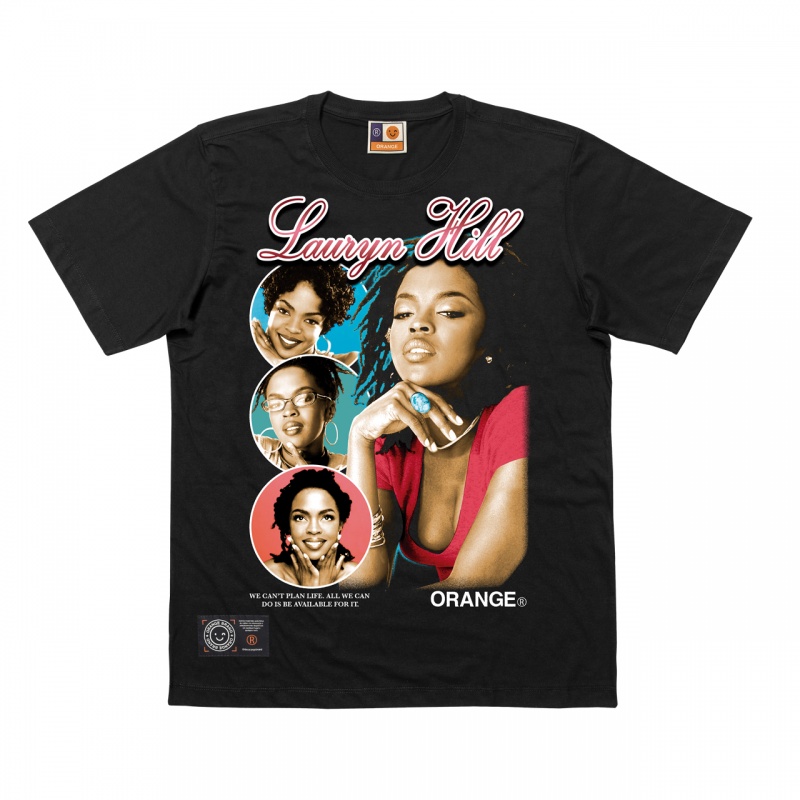 Camiseta Orange Preto Lauryn Hill