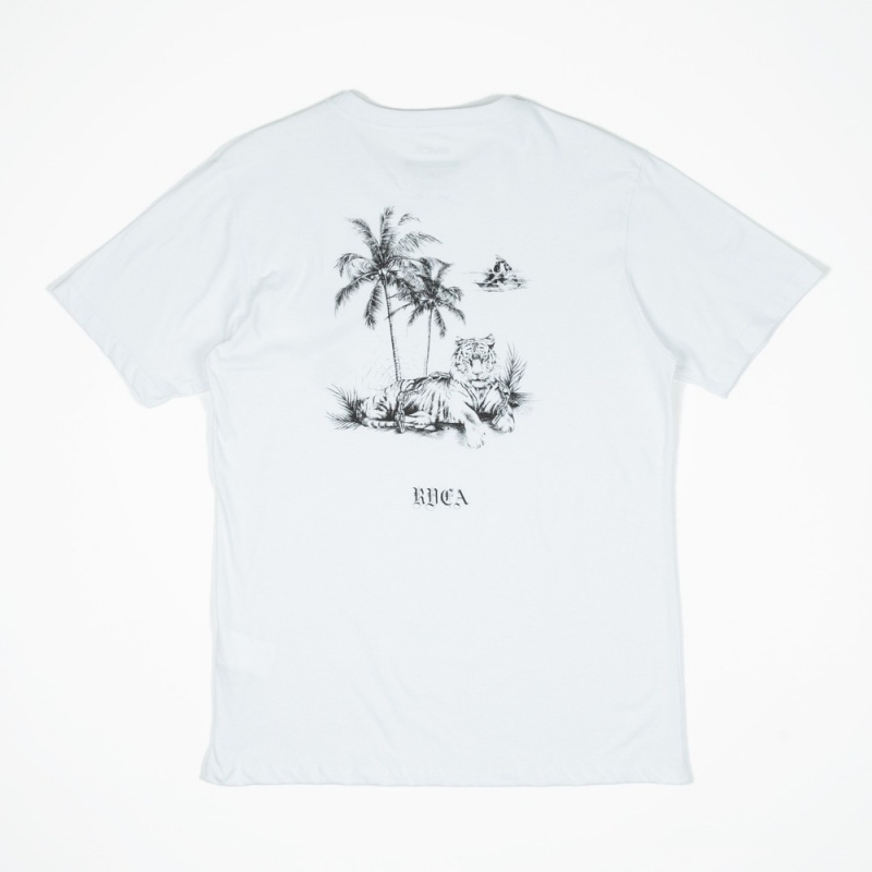 Camiseta RVCA Tiger Beach Branco