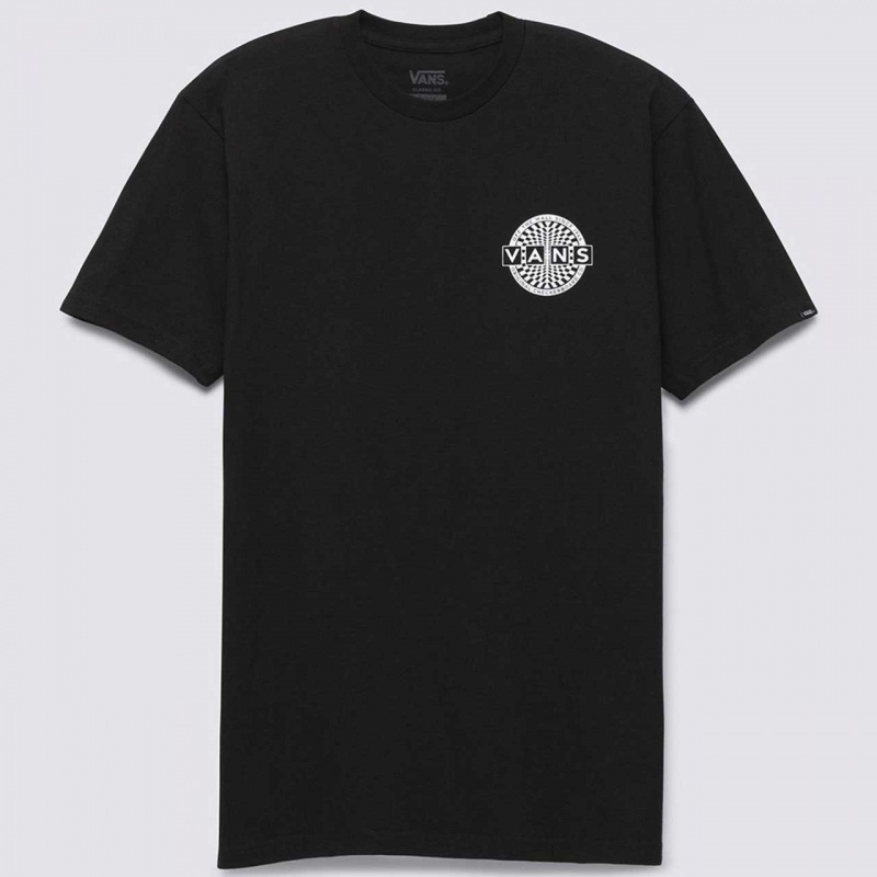 Camiseta Vans Warped Checkboard Logo Preto