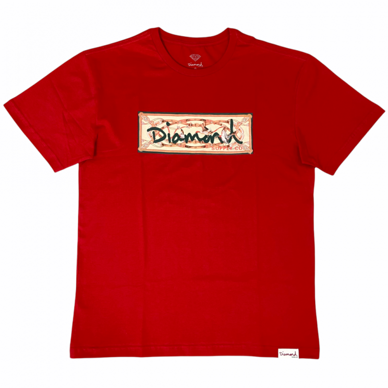 Camiseta Diamond Chesapeake Box Logo Vermelho