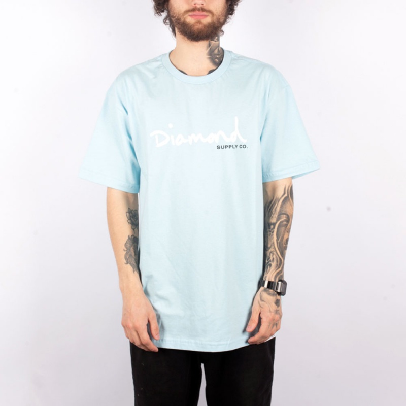 Camiseta Diamond Og Script Azul