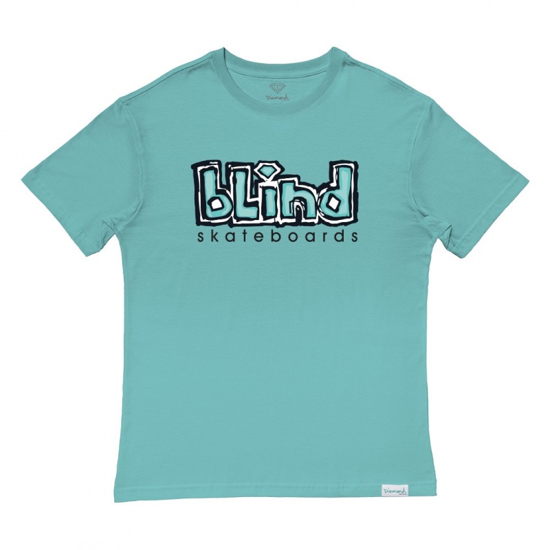 Camiseta Diamond Og x Blind Azul Claro
