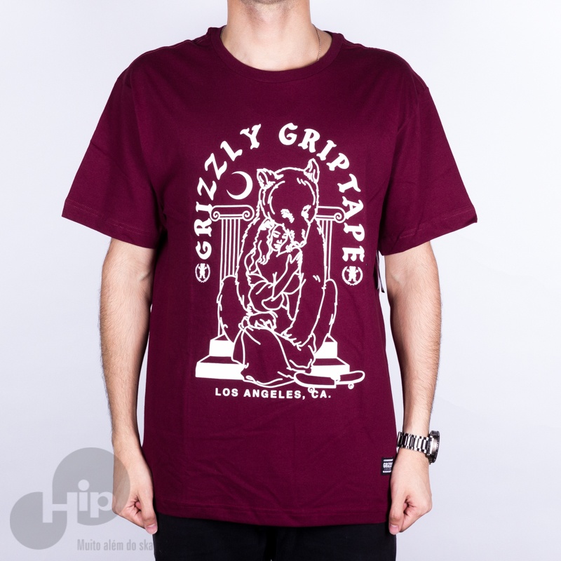 Camiseta Grizzly Bear Hug Vinho