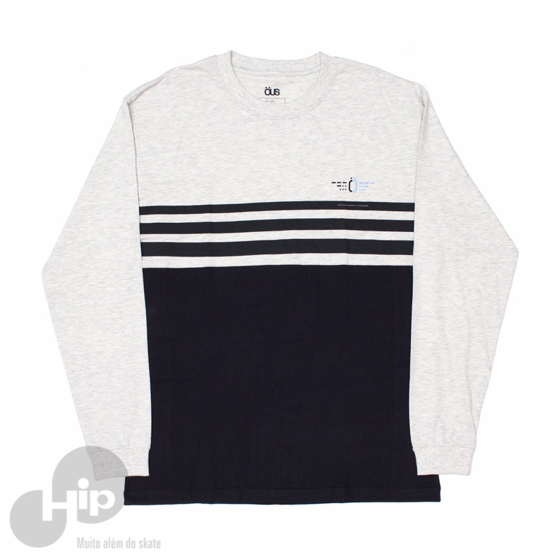 Camiseta Manga Longa Ous 747 Cinza