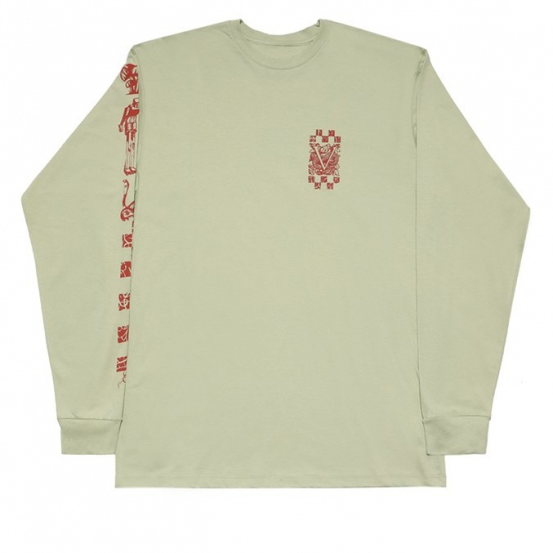 Camiseta Manga Longa Vans Visualize a Picture Verde