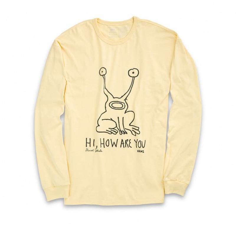 Camiseta Manga Longa Vans x Daniel Johnston Off The Wall Amarelo