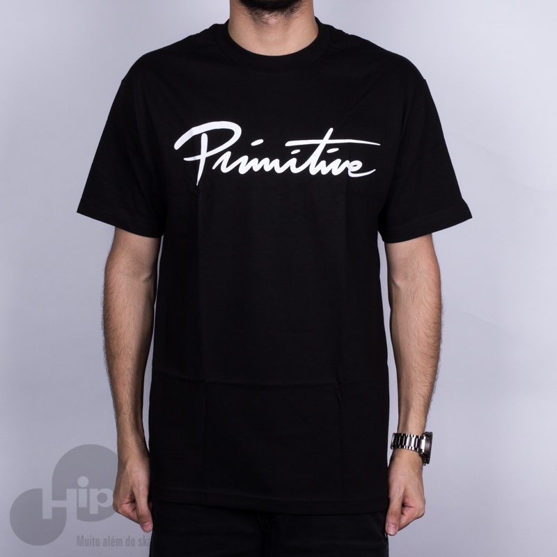 Camiseta Primitive Nuevo Script Preta