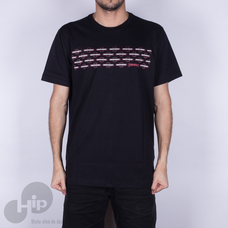 Camiseta Thrasher Pentagram Cross X Indy Preta Loja HIP