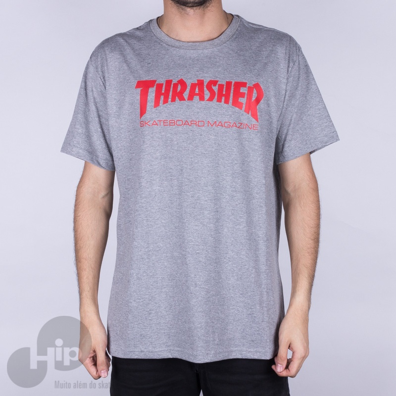Camiseta Thrasher Skate Mag Cinza Claro